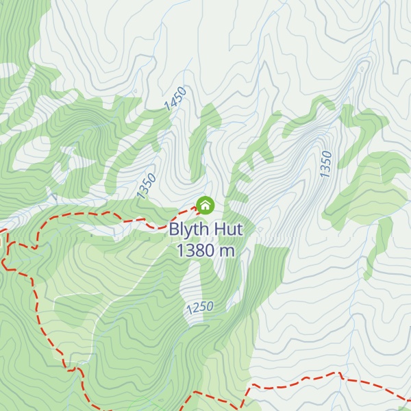 Map of Blyth Hut