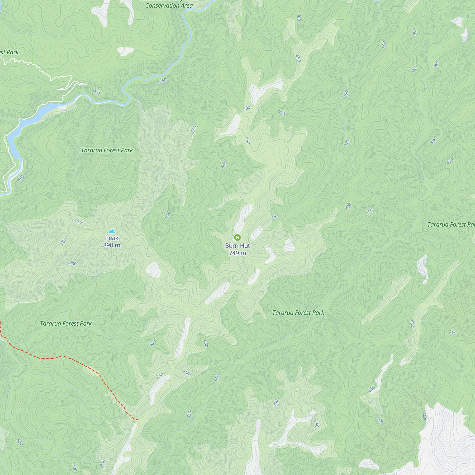 Burn Hut map