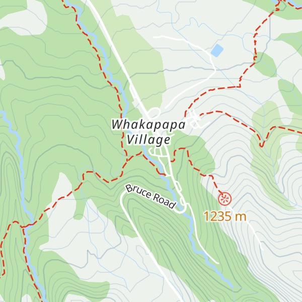 Map of Whakapapa Holiday Park cabins and lodge