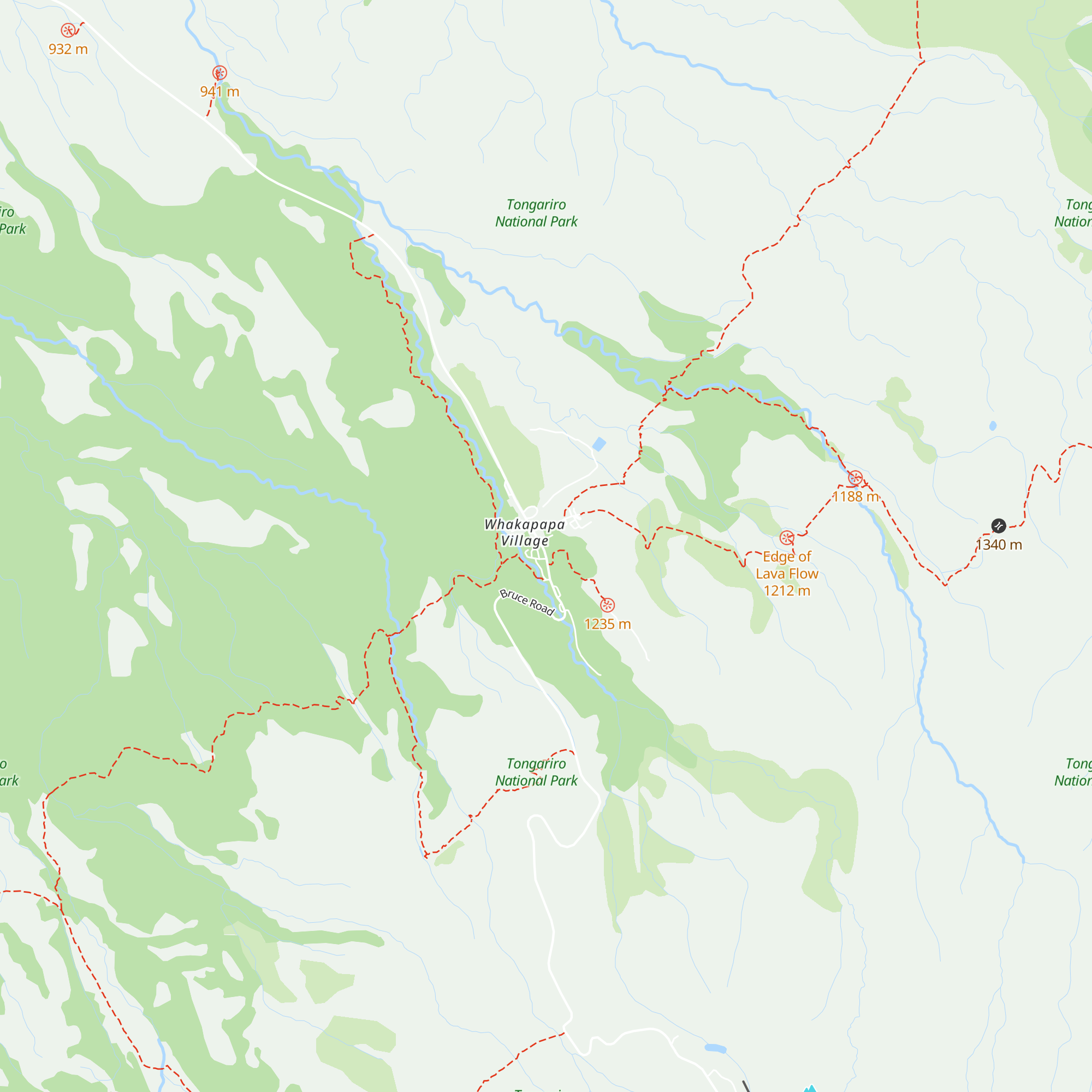 Tongariro National Park Visitor Centre map