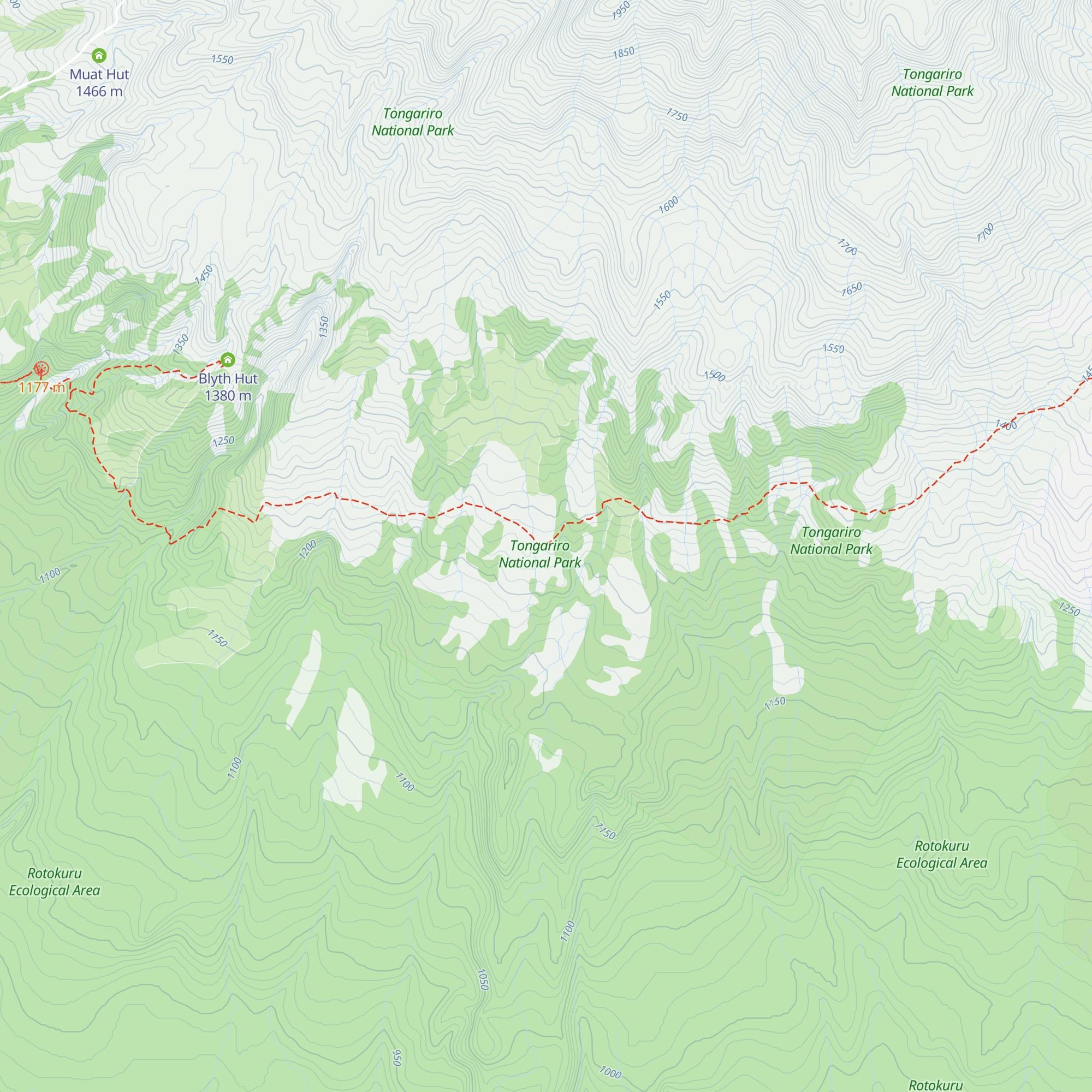 Mangaehuehu Hut map