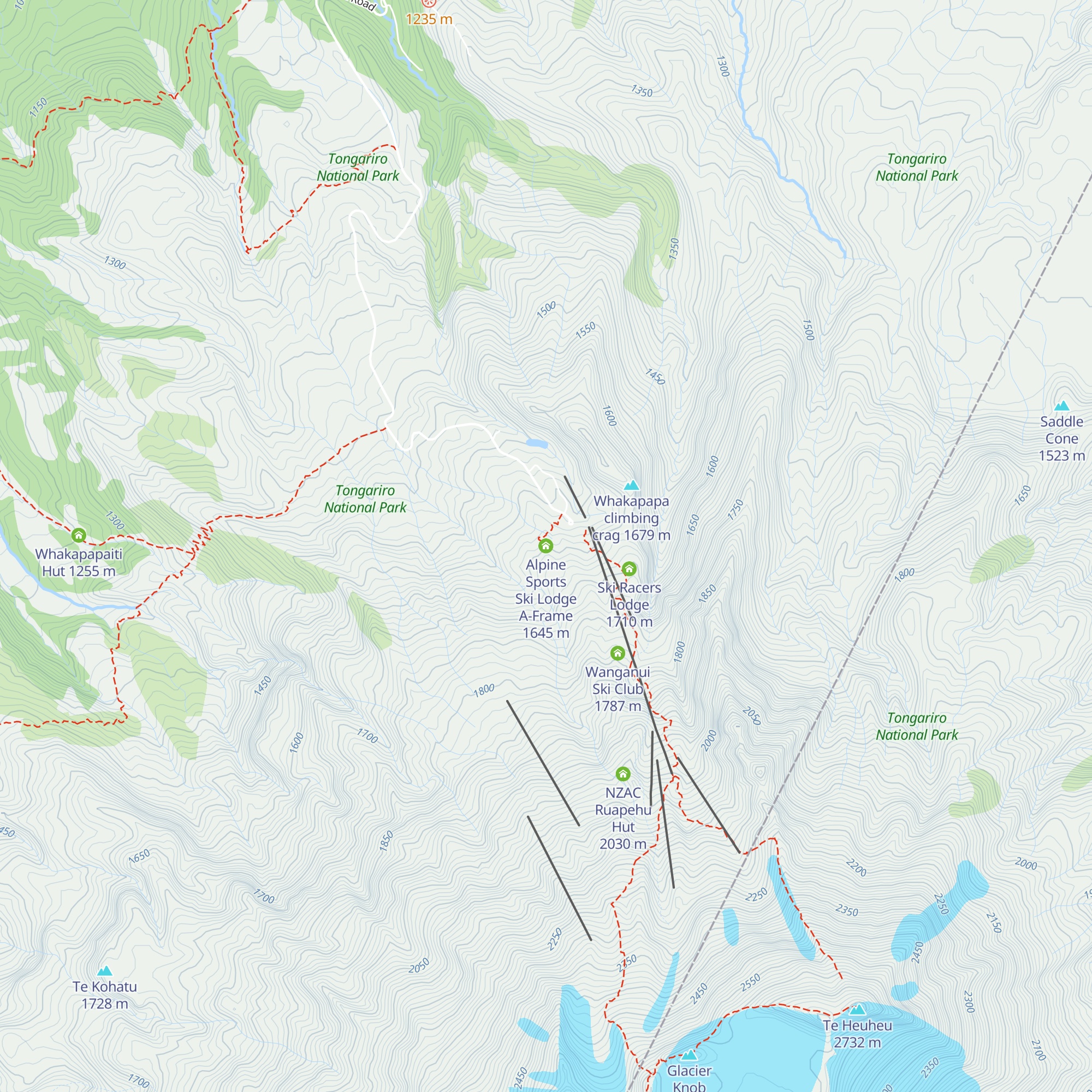 Alpine Sports Ski Lodge A-Frame map