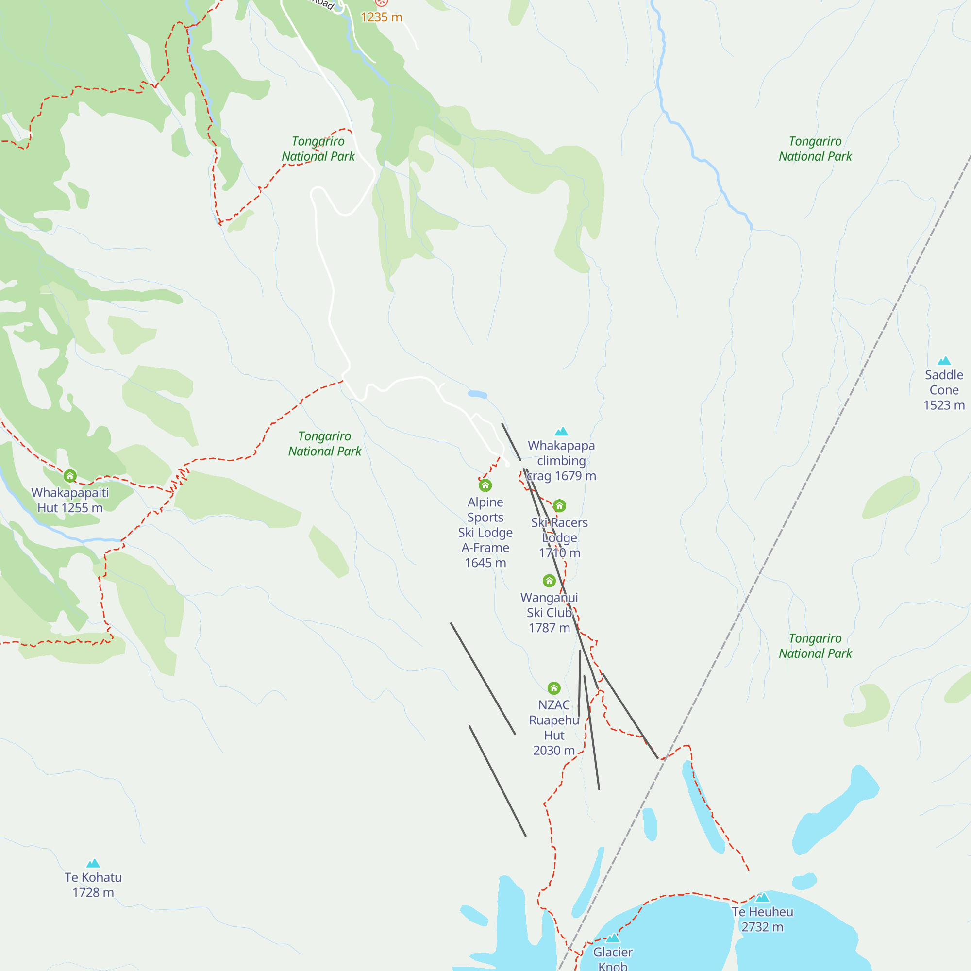 Alpine Sports Ski Lodge A-Frame map