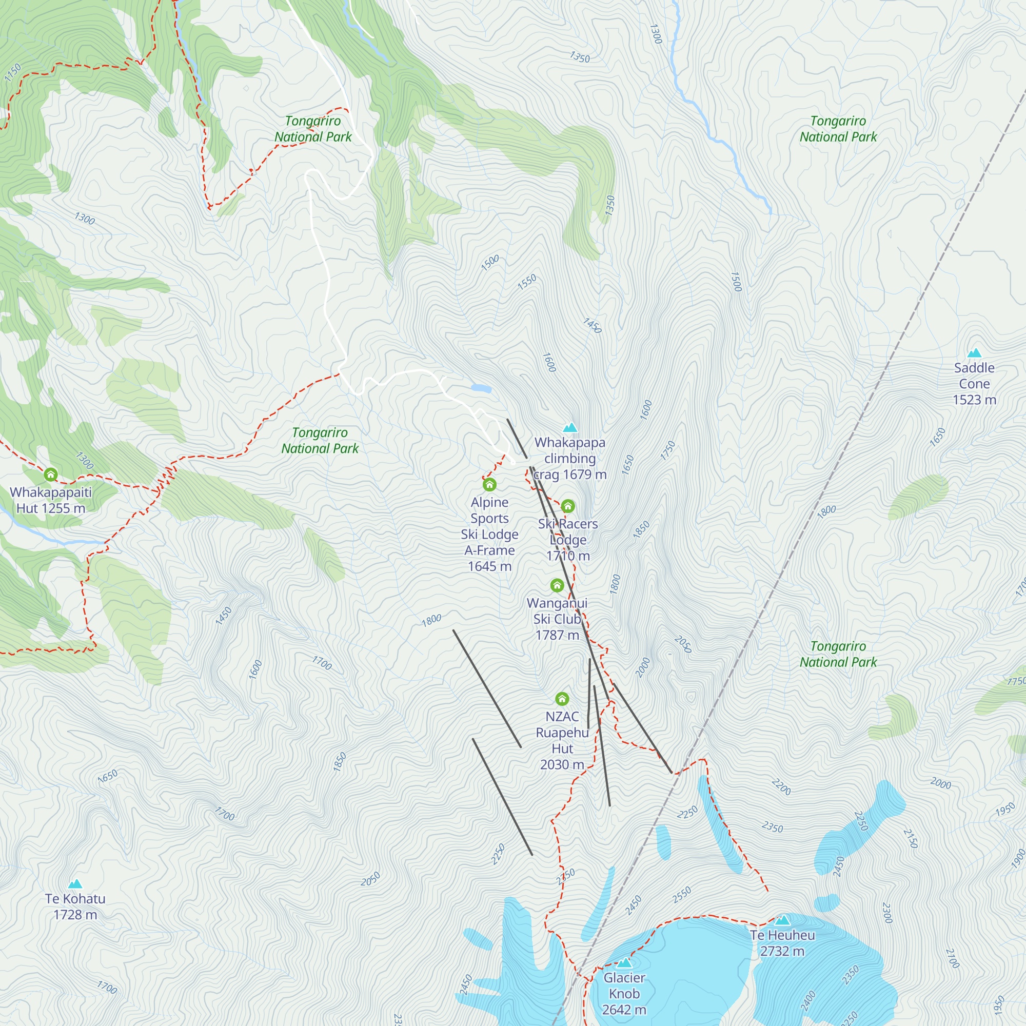 Waikato Ski Lodge map