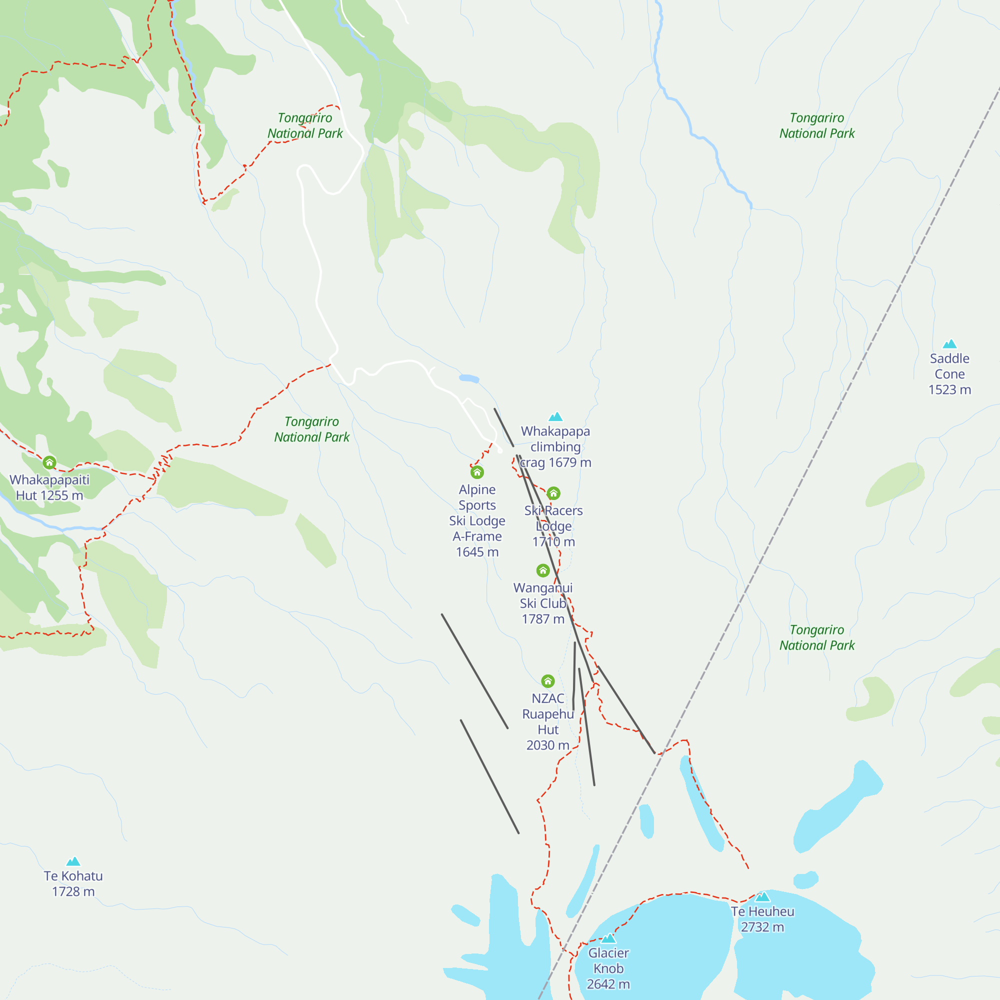 Waikato Ski Lodge map