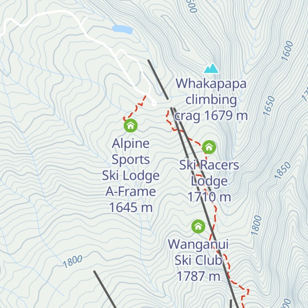 Map of Waikato Ski Lodge