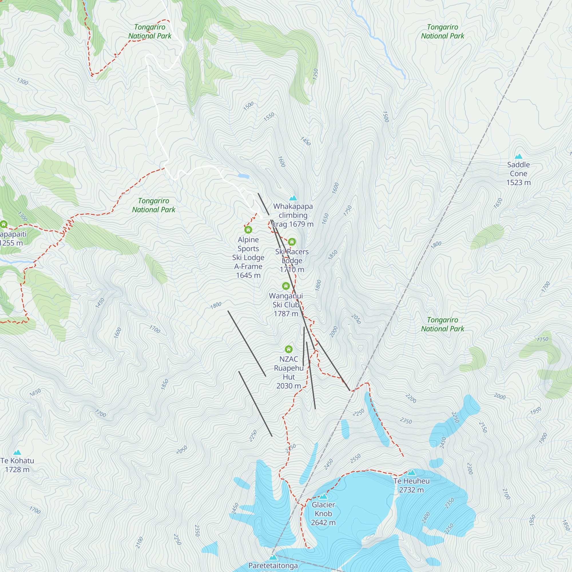 Wanganui Ski Club map