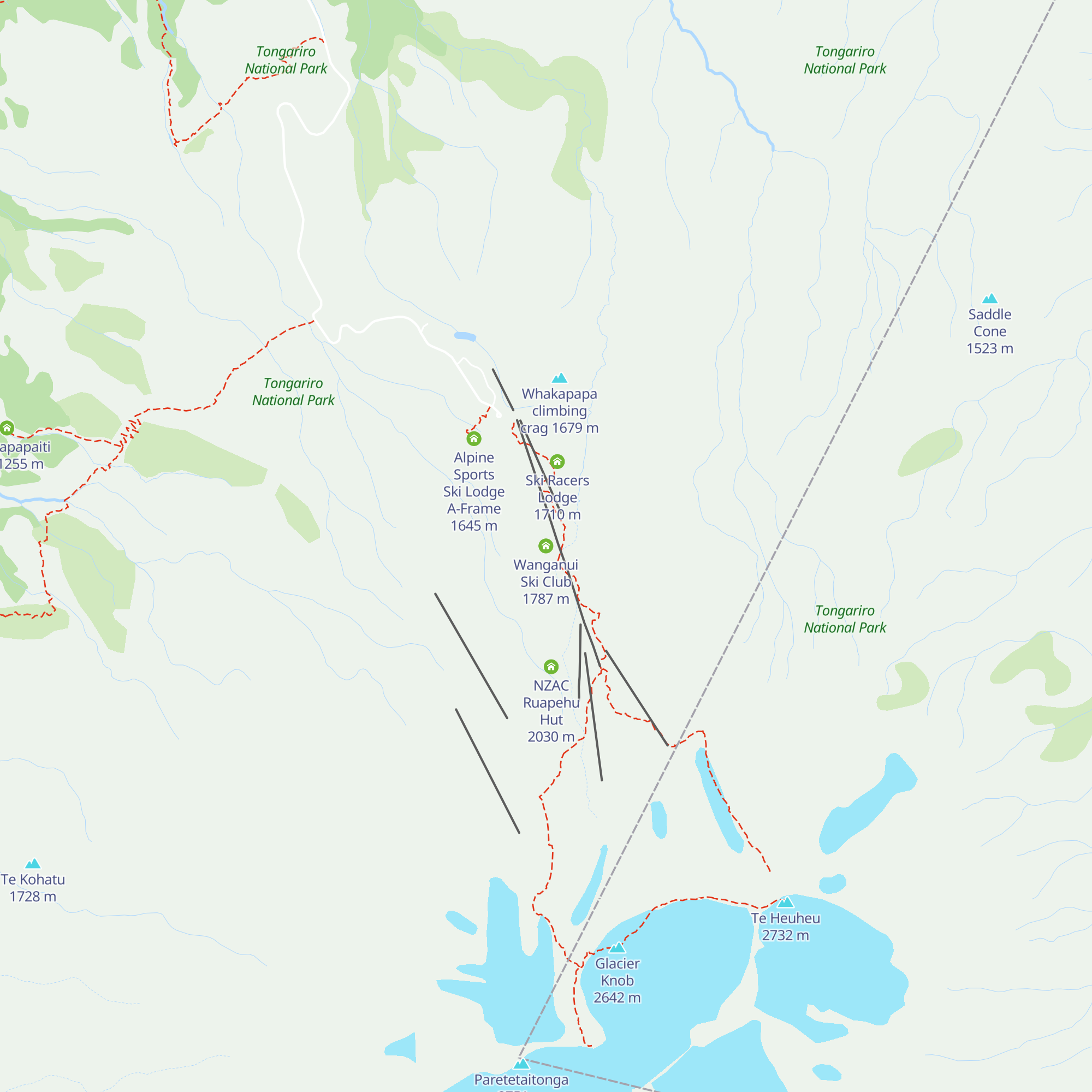 Wanganui Ski Club map