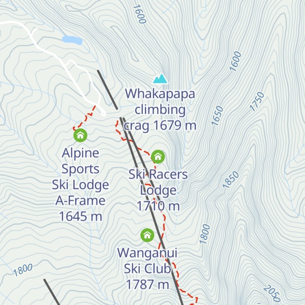 Map of Iwikau Lodge