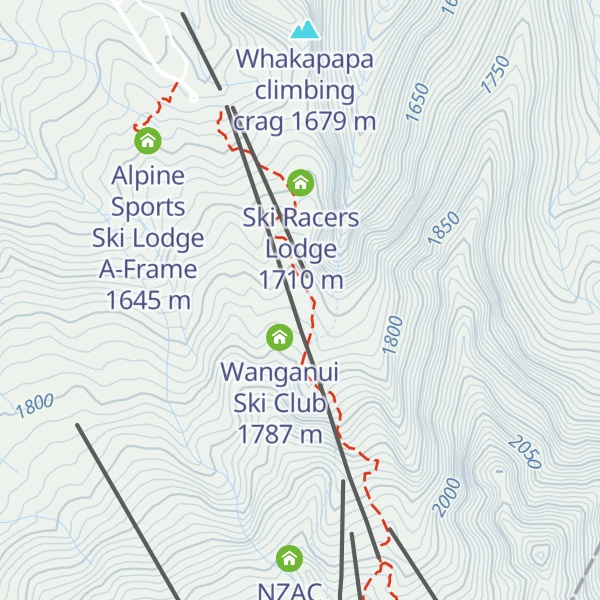 Map of Ruapehu Ski Club Lodge