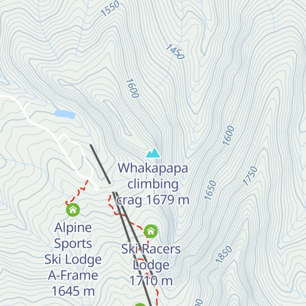 Map of Whakapapa climbing crag