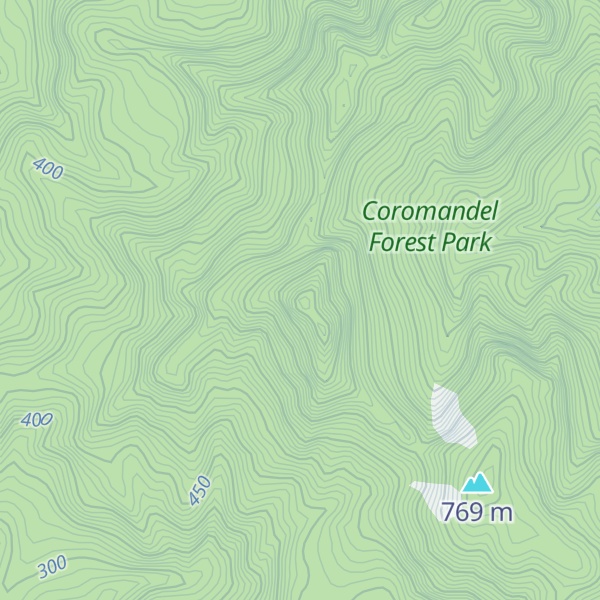 Map of Maumaupaki / Camels Back / Te Maungamaupaki