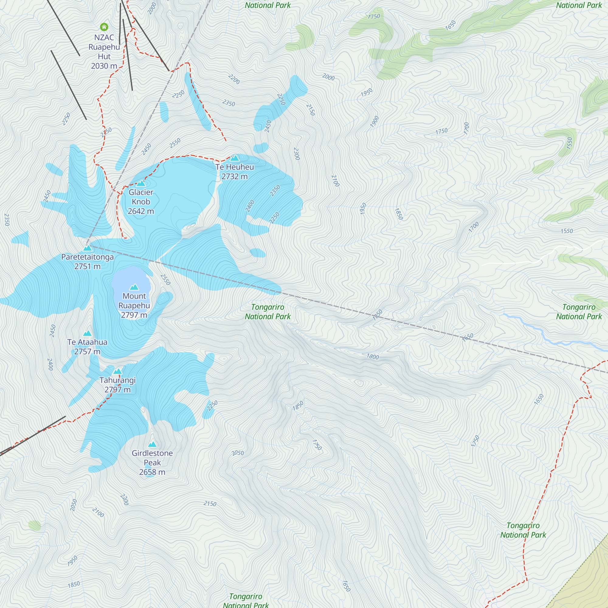 Whangaehu Hut map