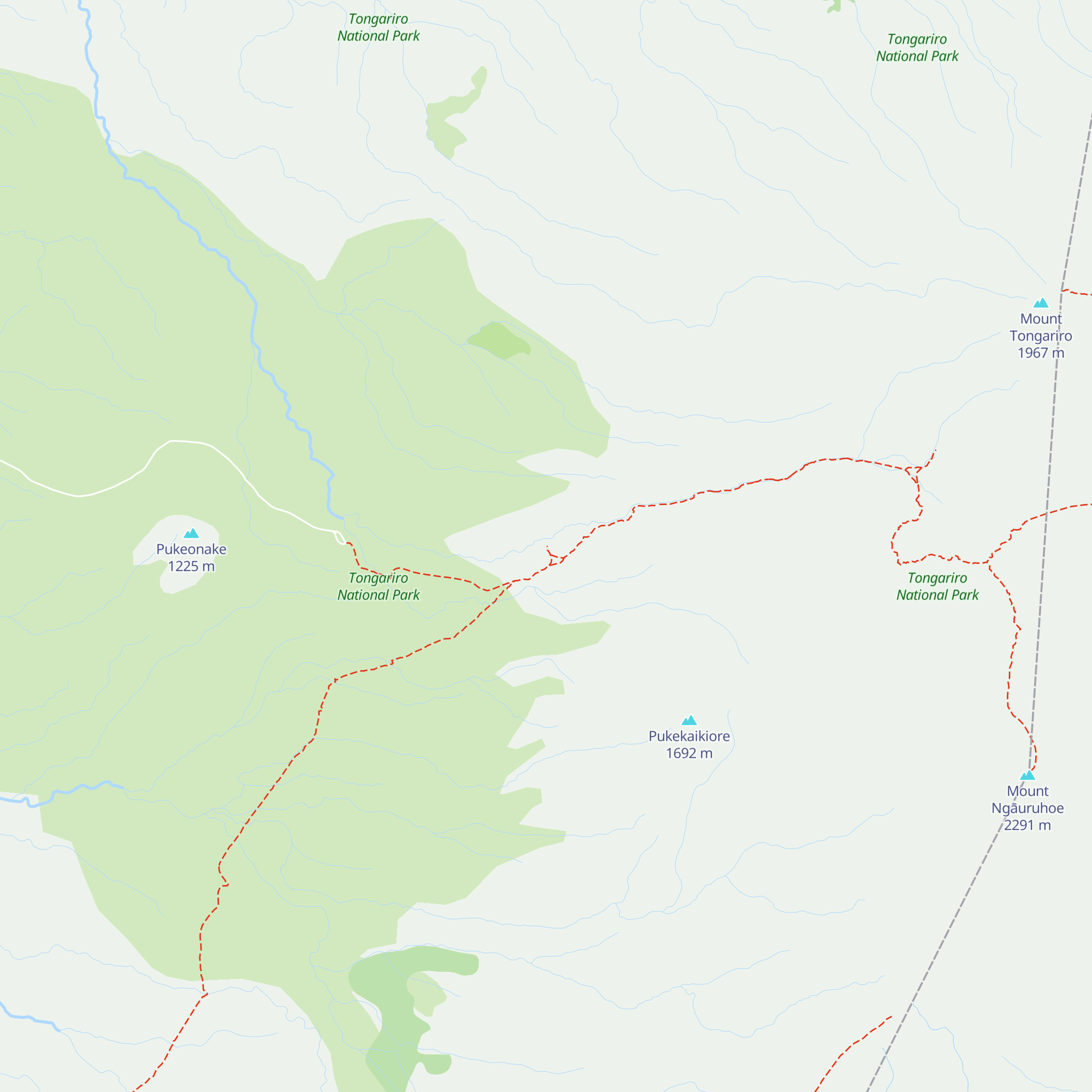 Mangatepopo Hut map