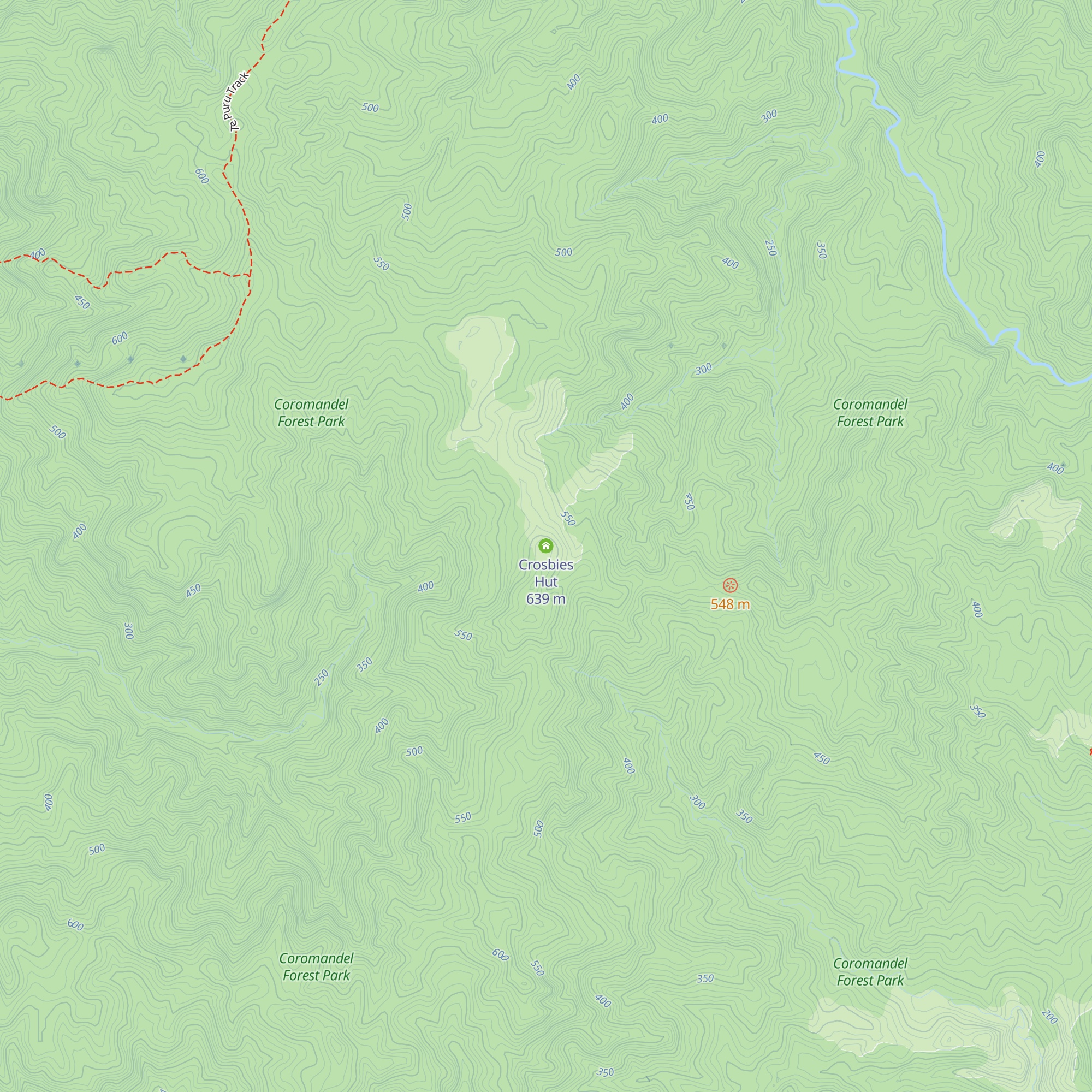 Crosbies Hut map