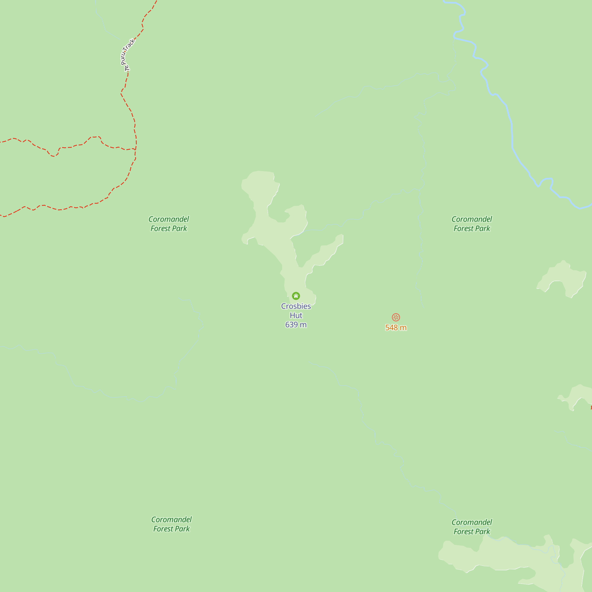 Crosbies Hut map