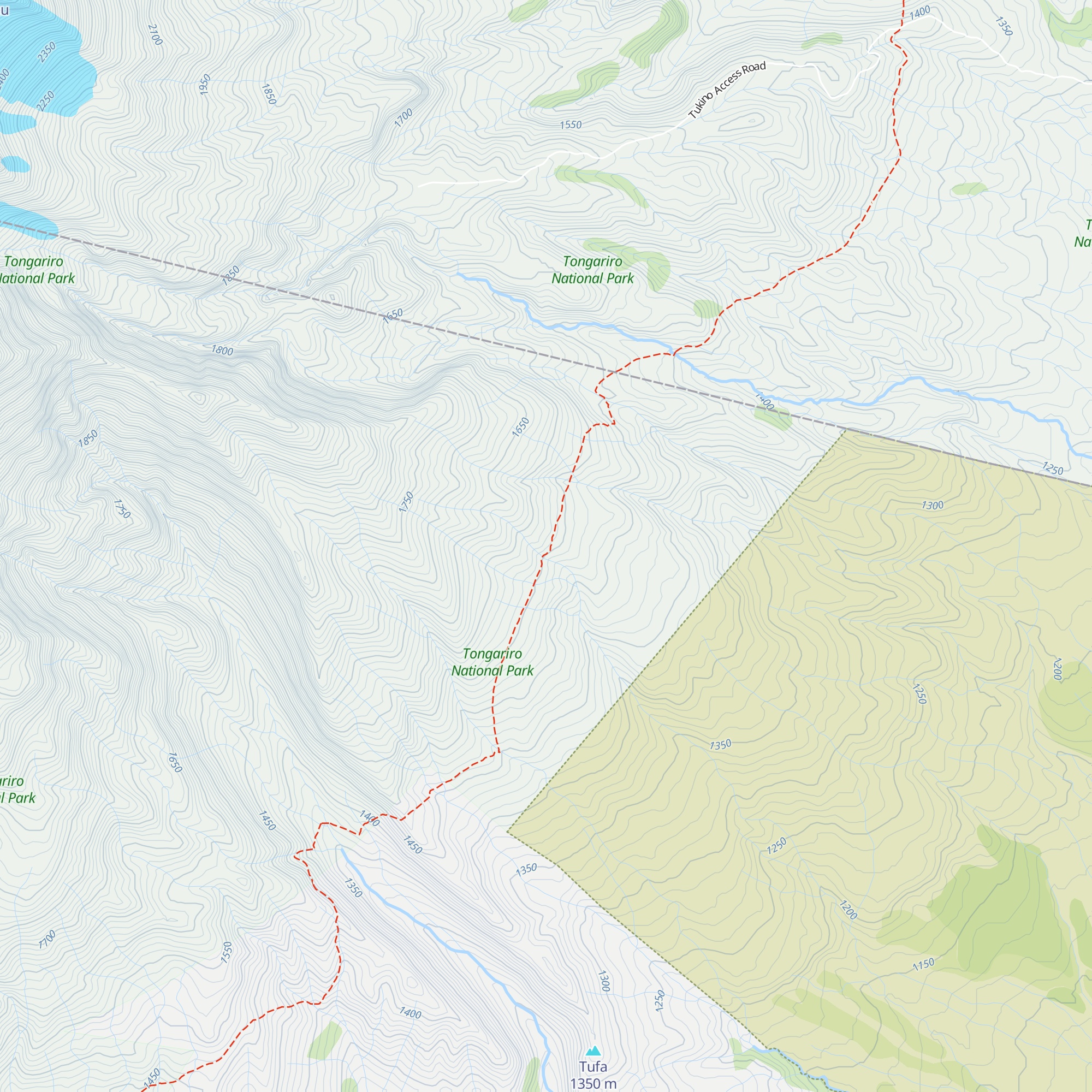 Rangipo Hut map