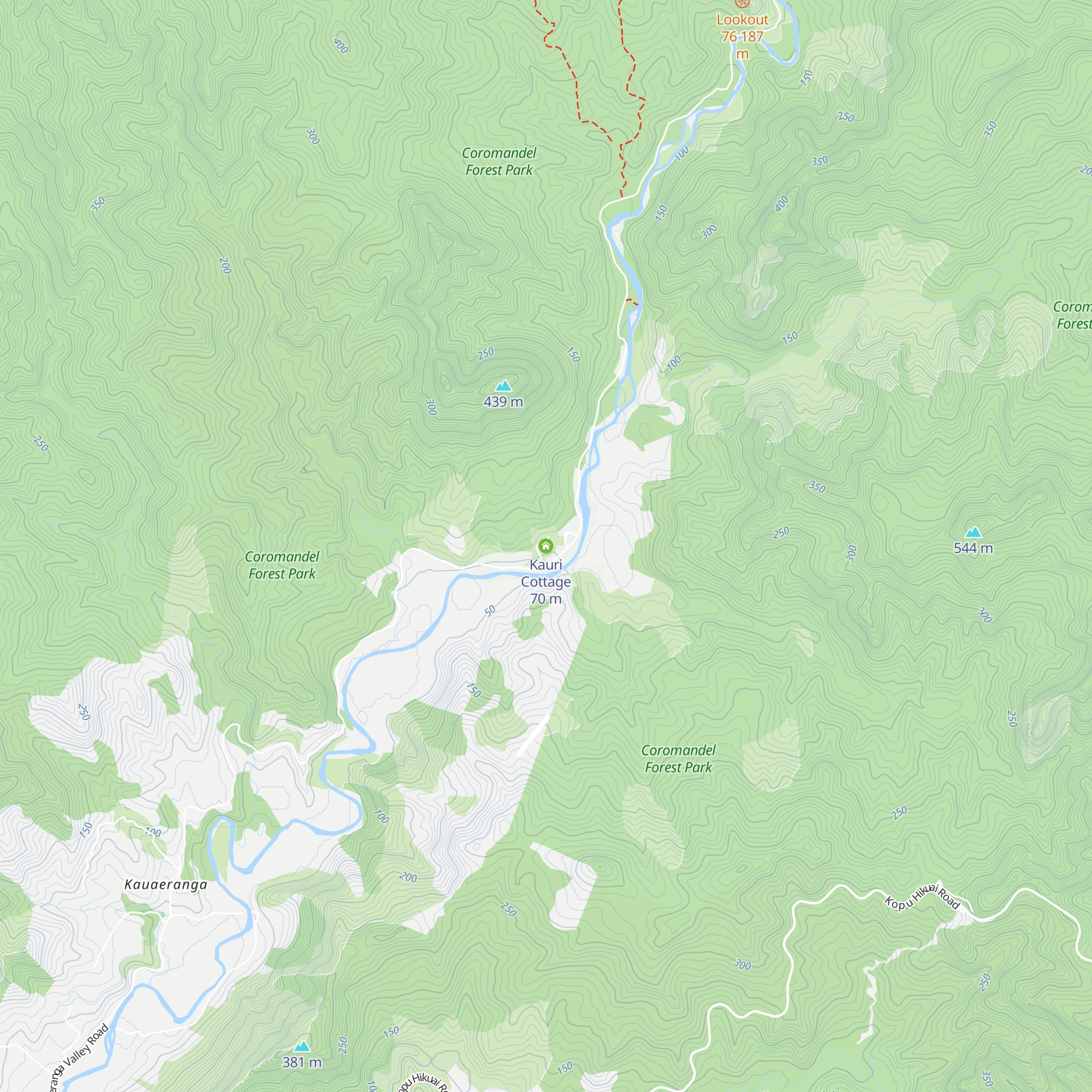 Kauri Cottage map