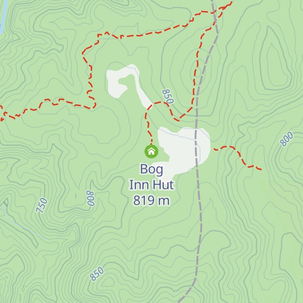 Map of Bog Inn Hut