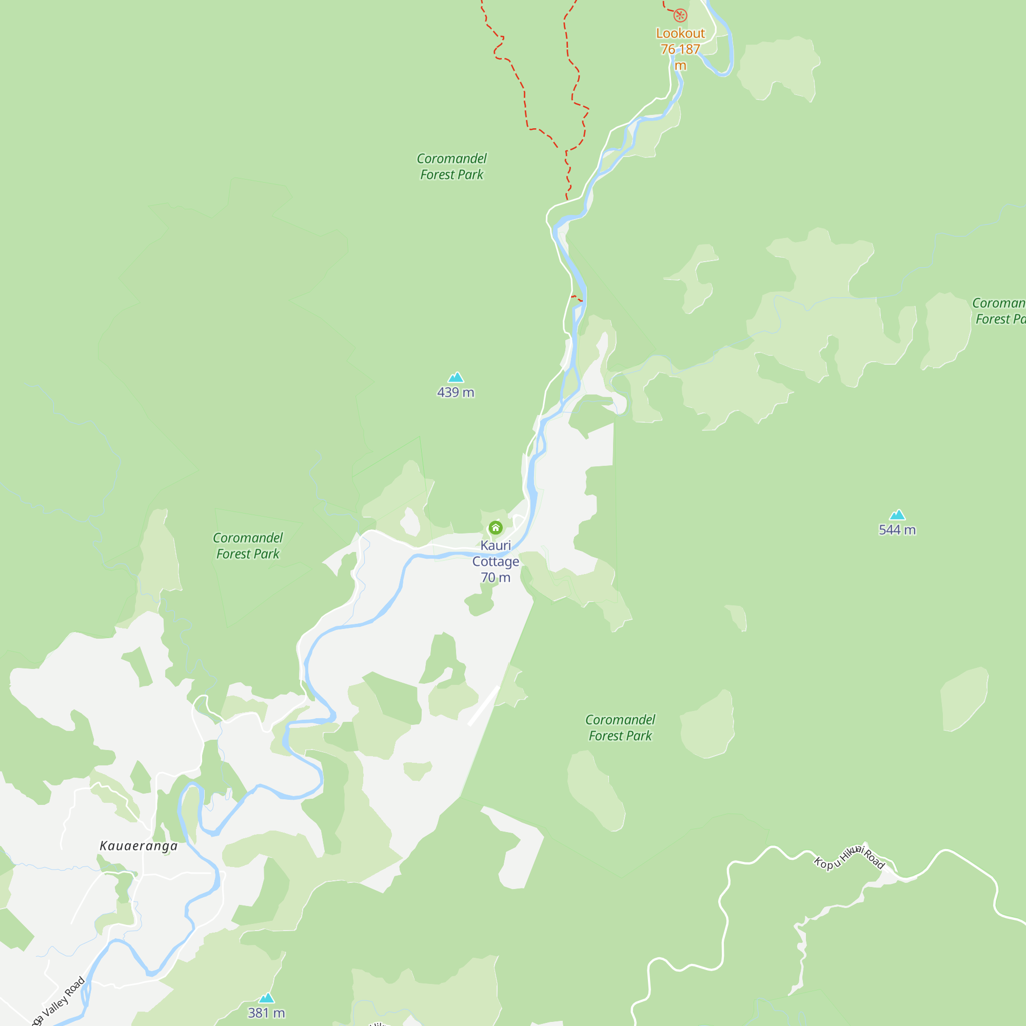 Kauaeranga Visitor Centre map