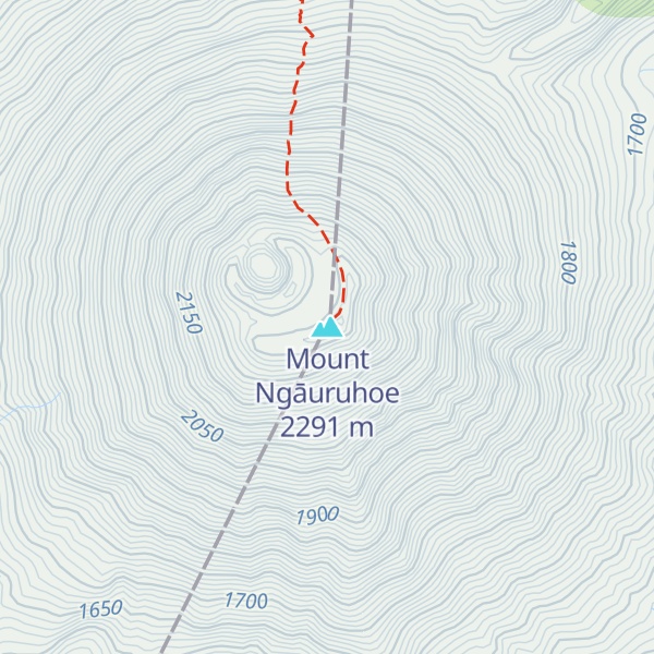 Map of Mount Ngāuruhoe