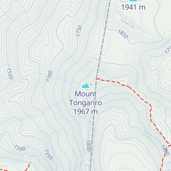 Map of Mount Tongariro
