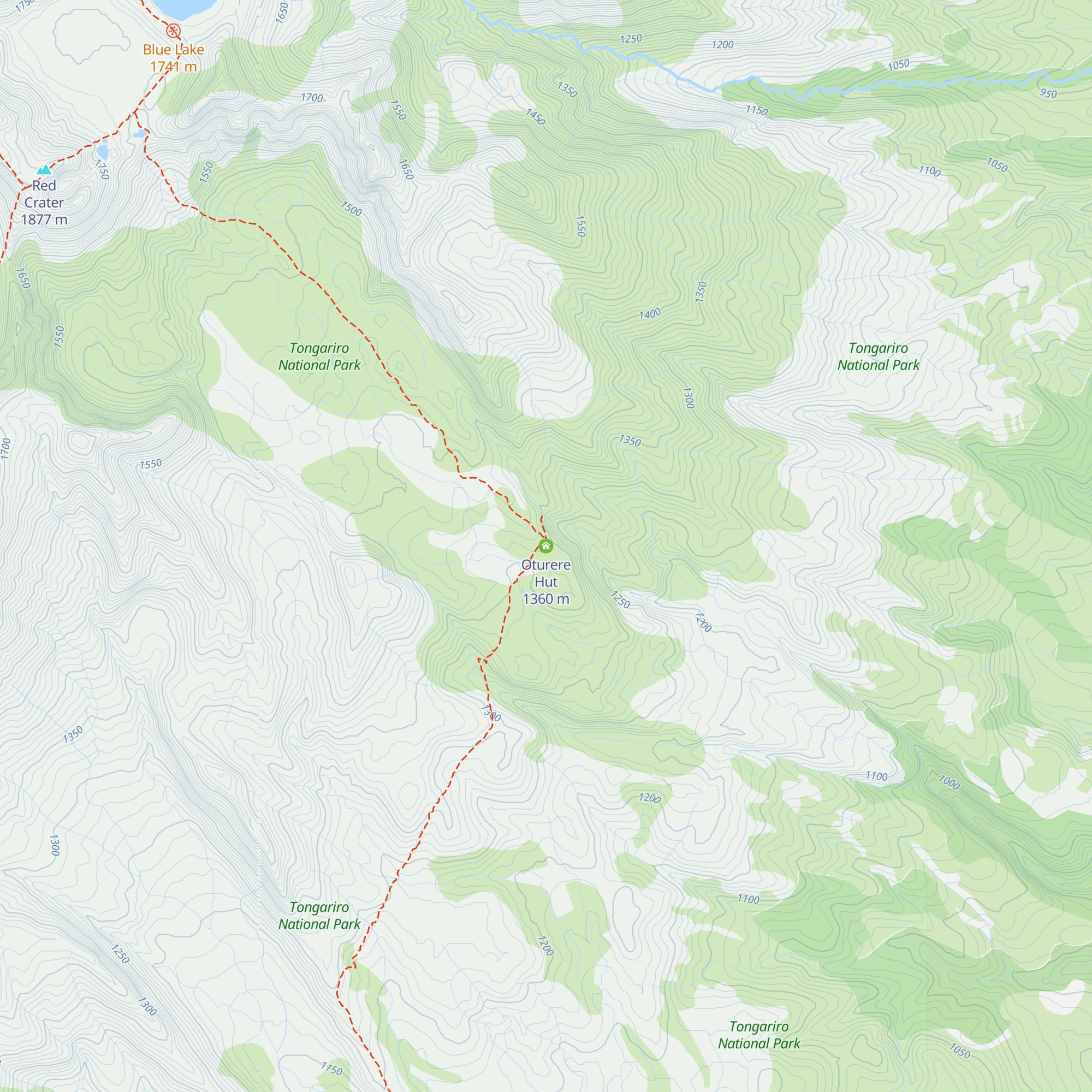 Oturere Hut map