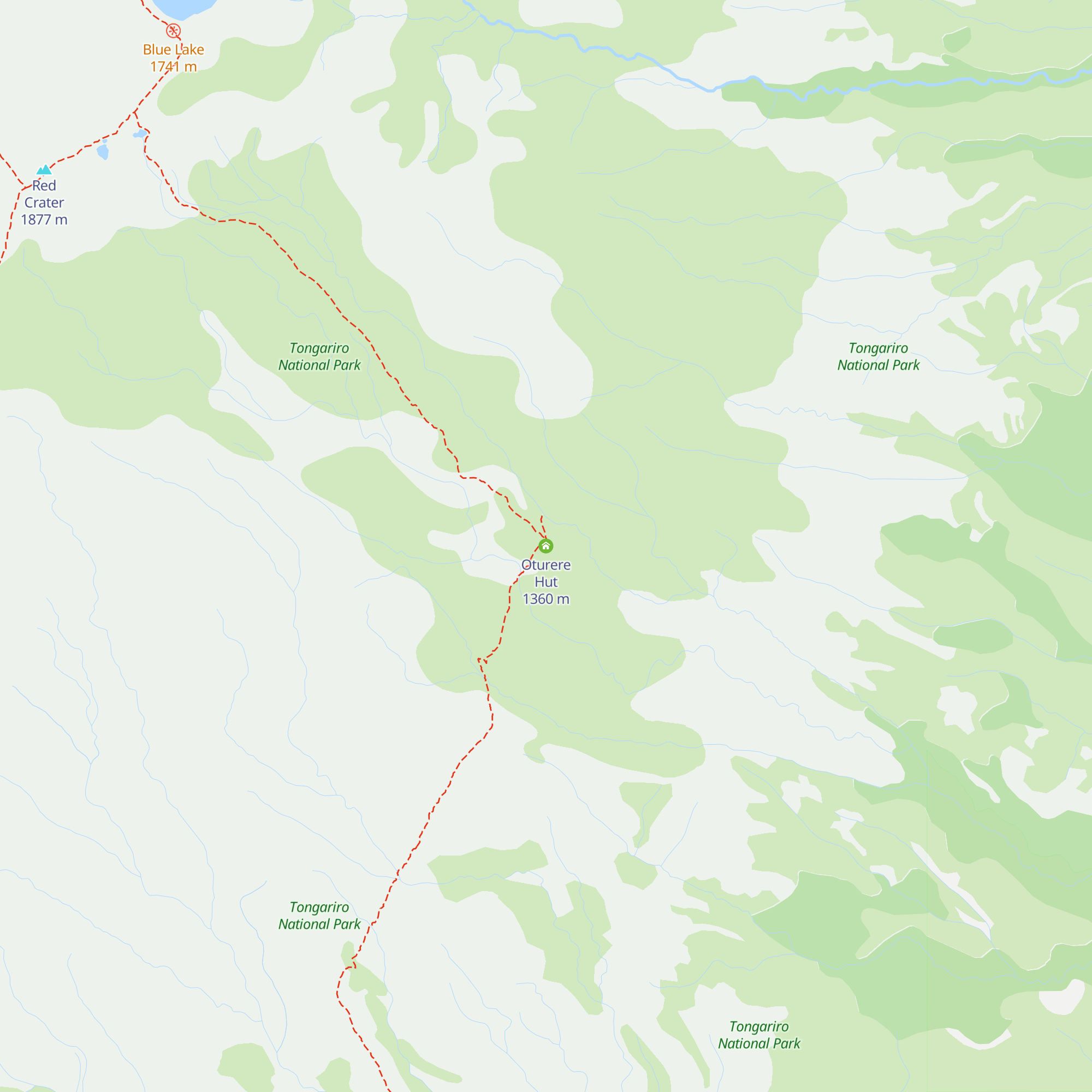 Oturere Hut map