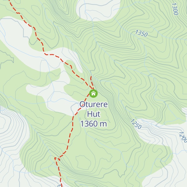 Map of Oturere Hut