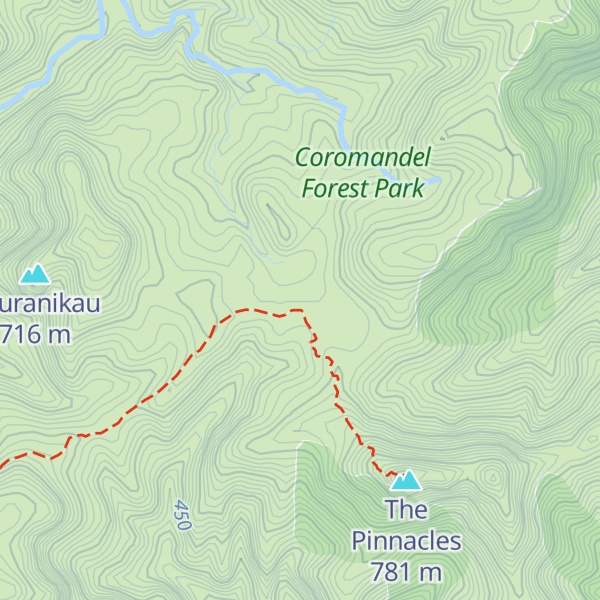 Map of Pinnacles Hut