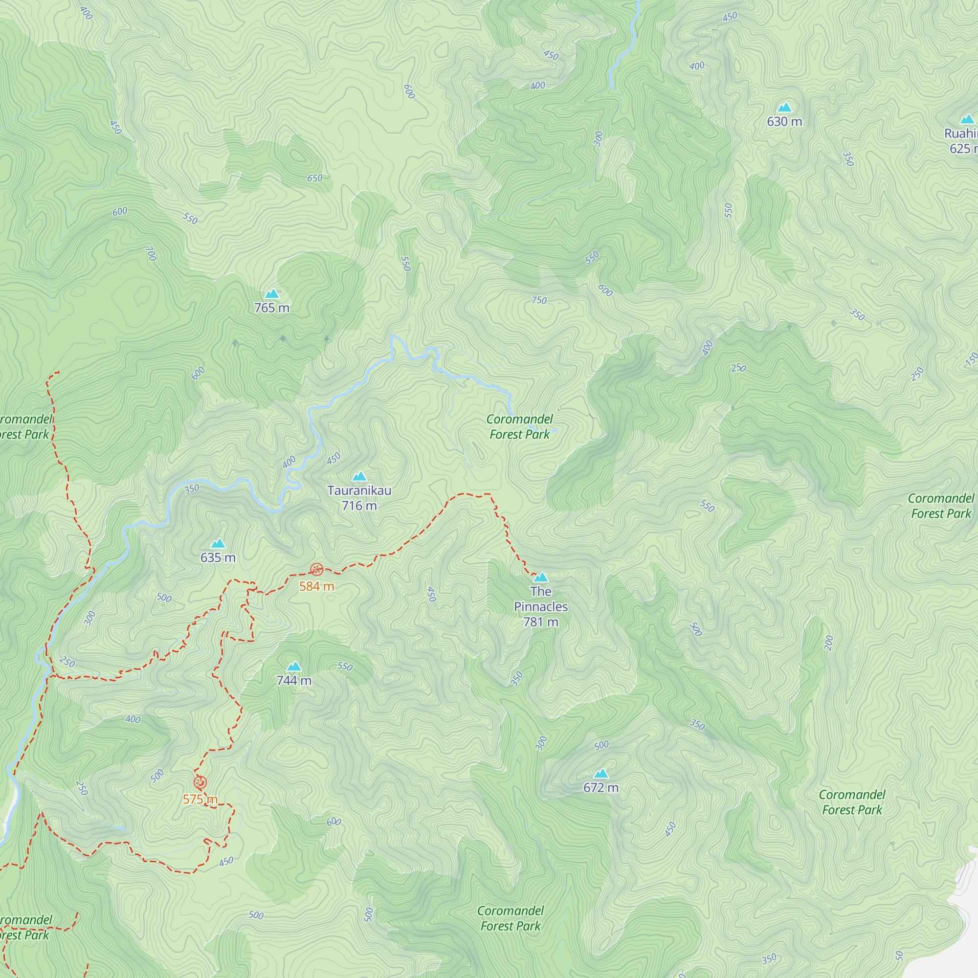 Pinnacles Hut map