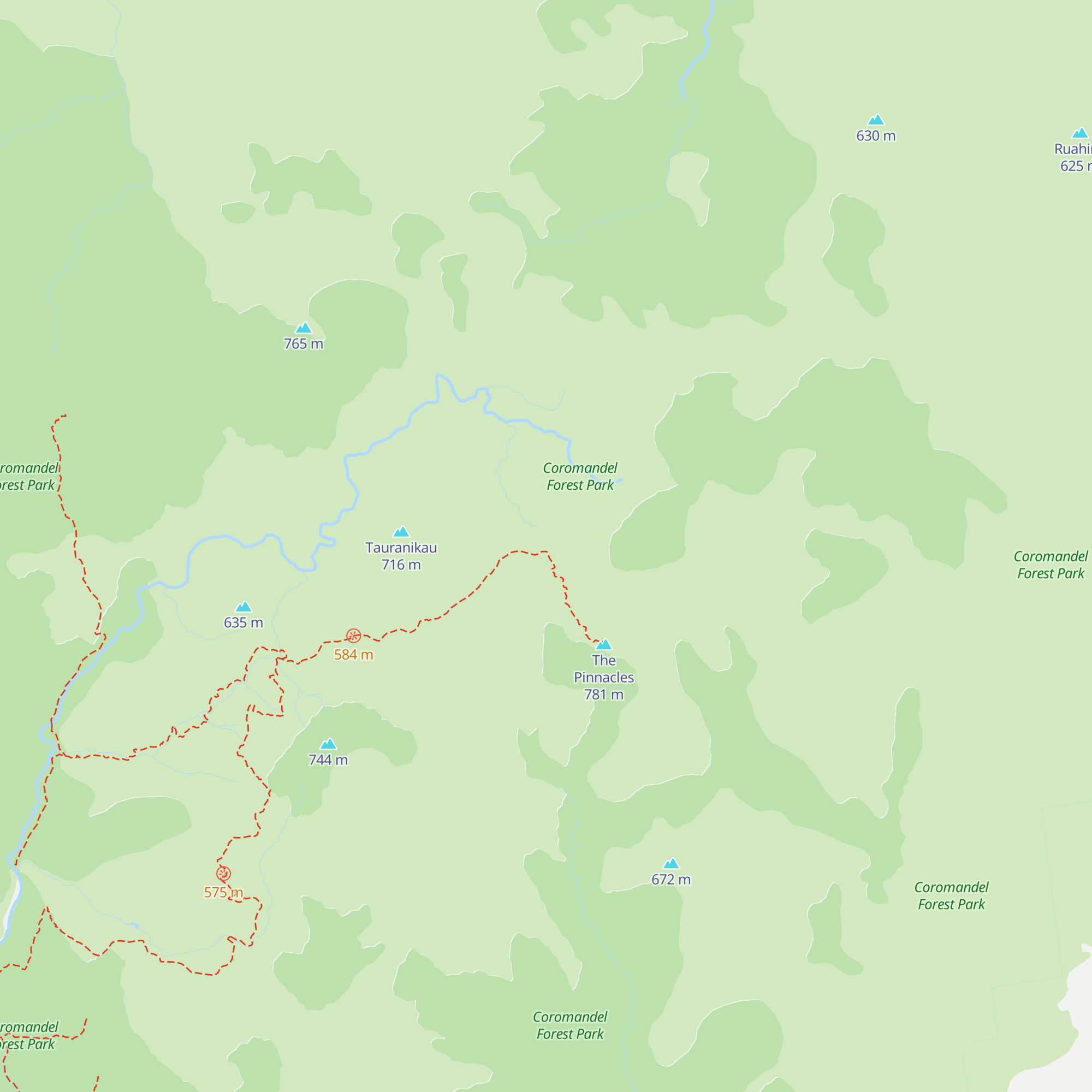 Pinnacles Hut map