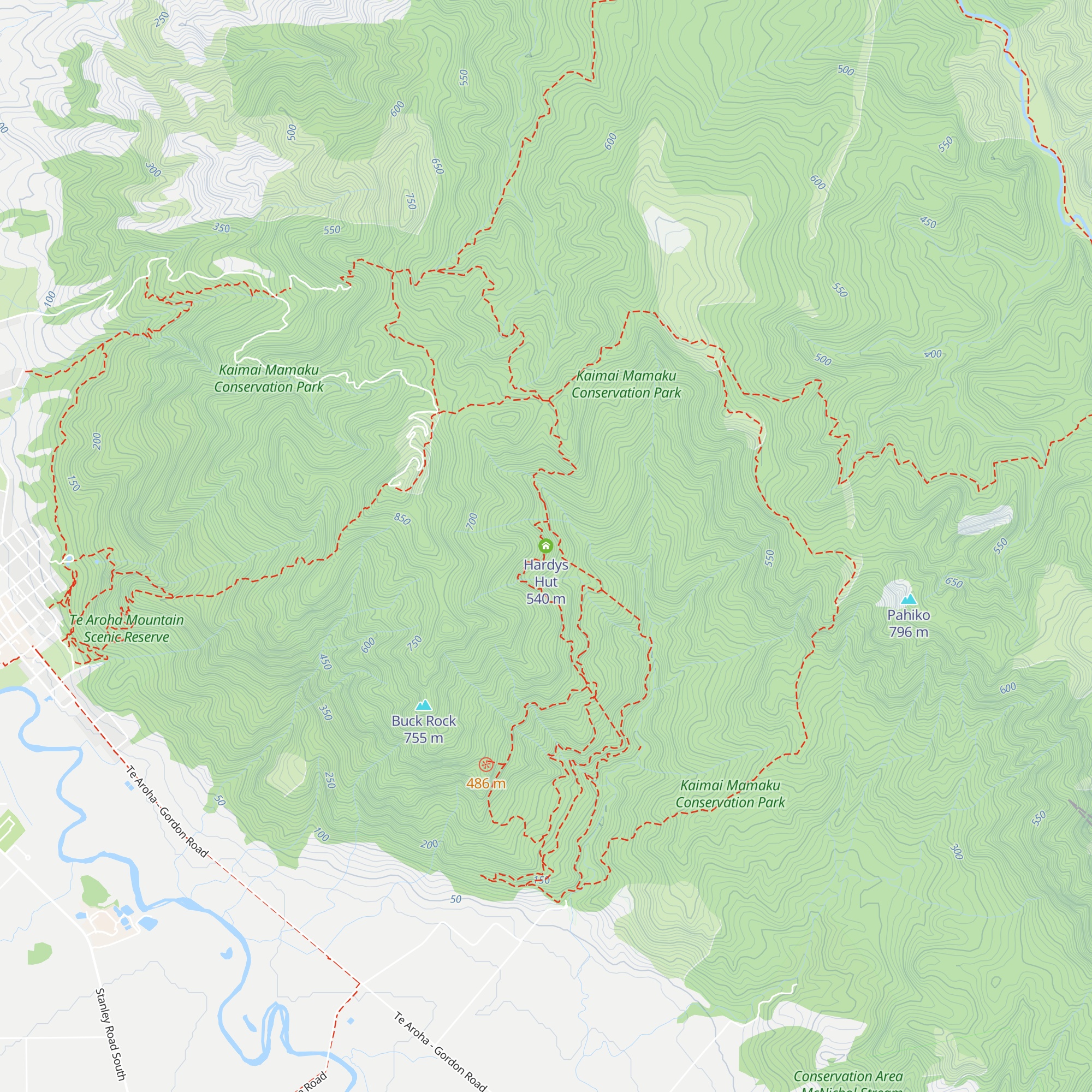 Hardys Hut map