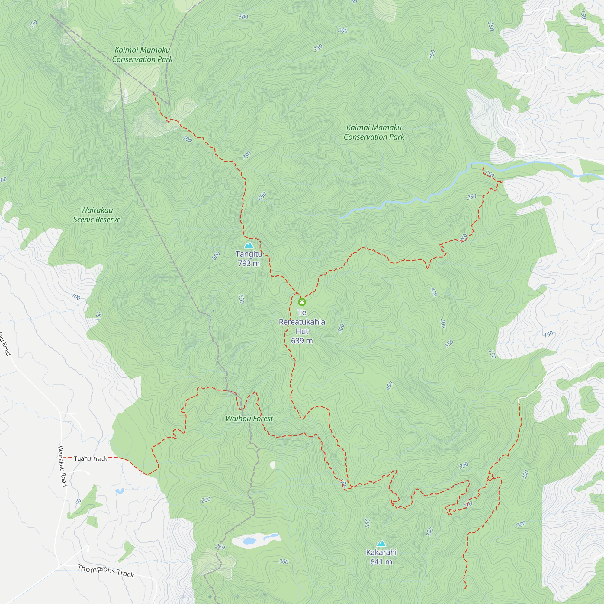 Te Rereatukahia Hut map