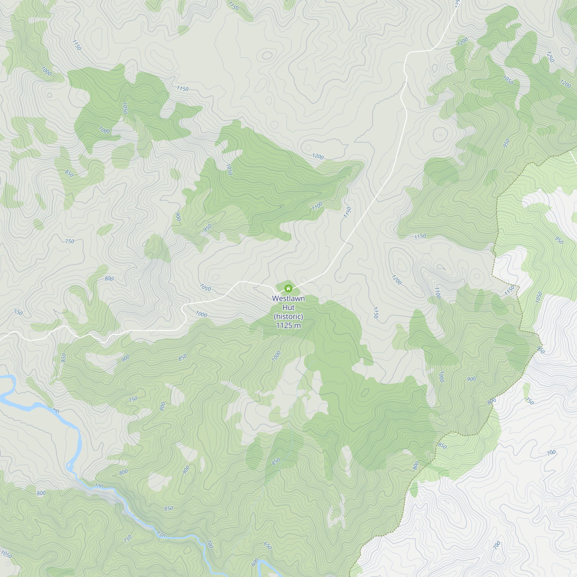 Westlawn Hut (historic) map