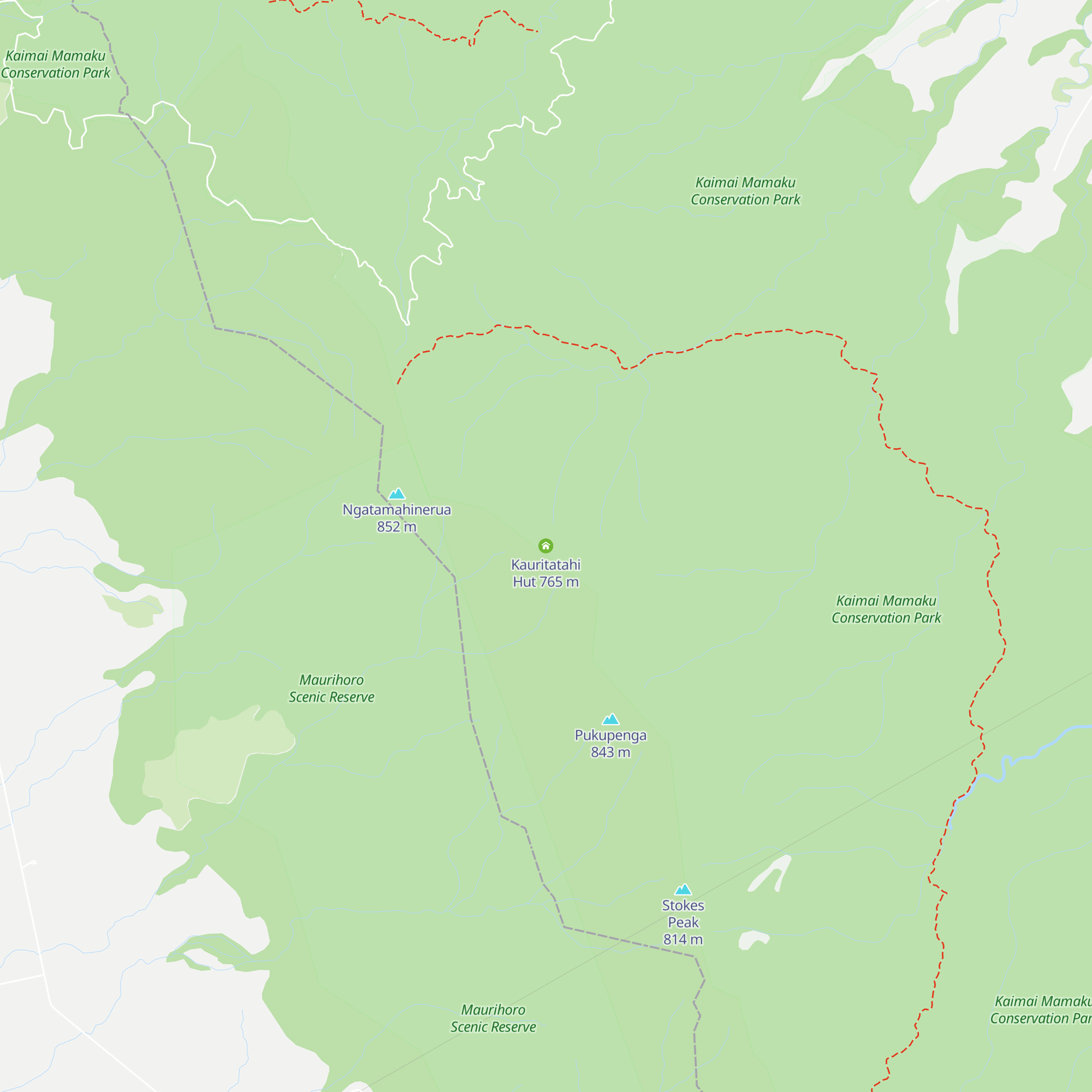 Kauritatahi Hut map