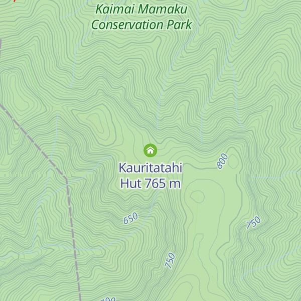 Map of Kauritatahi Hut
