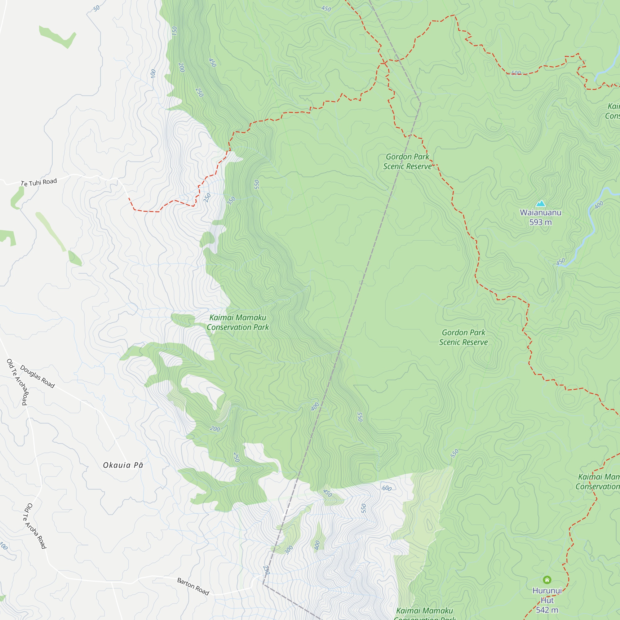 Mangamuka Hut map
