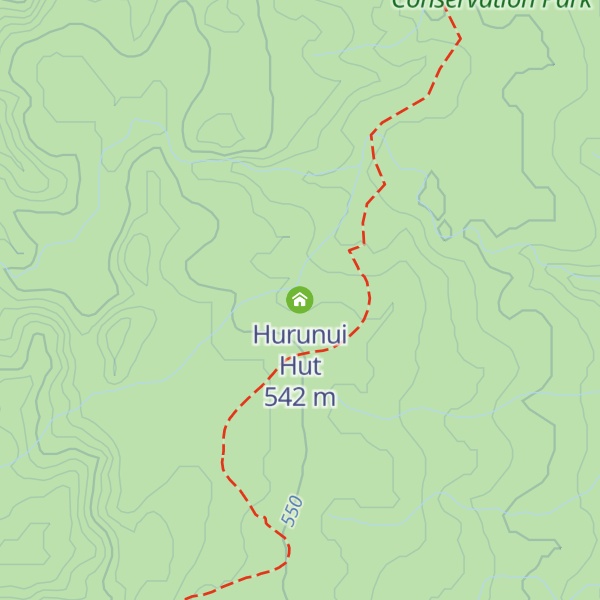 Map of Hurunui Hut