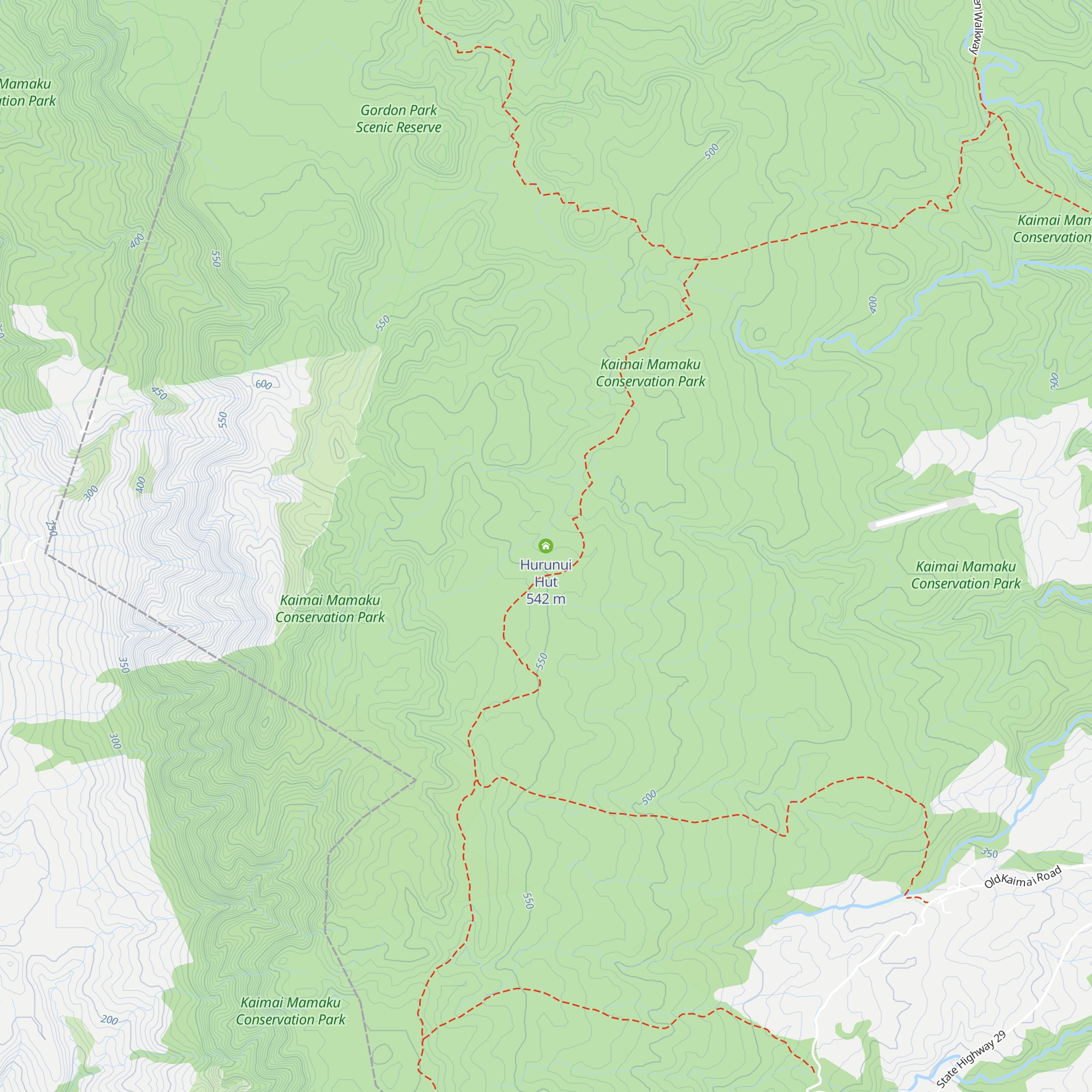 Hurunui Hut map