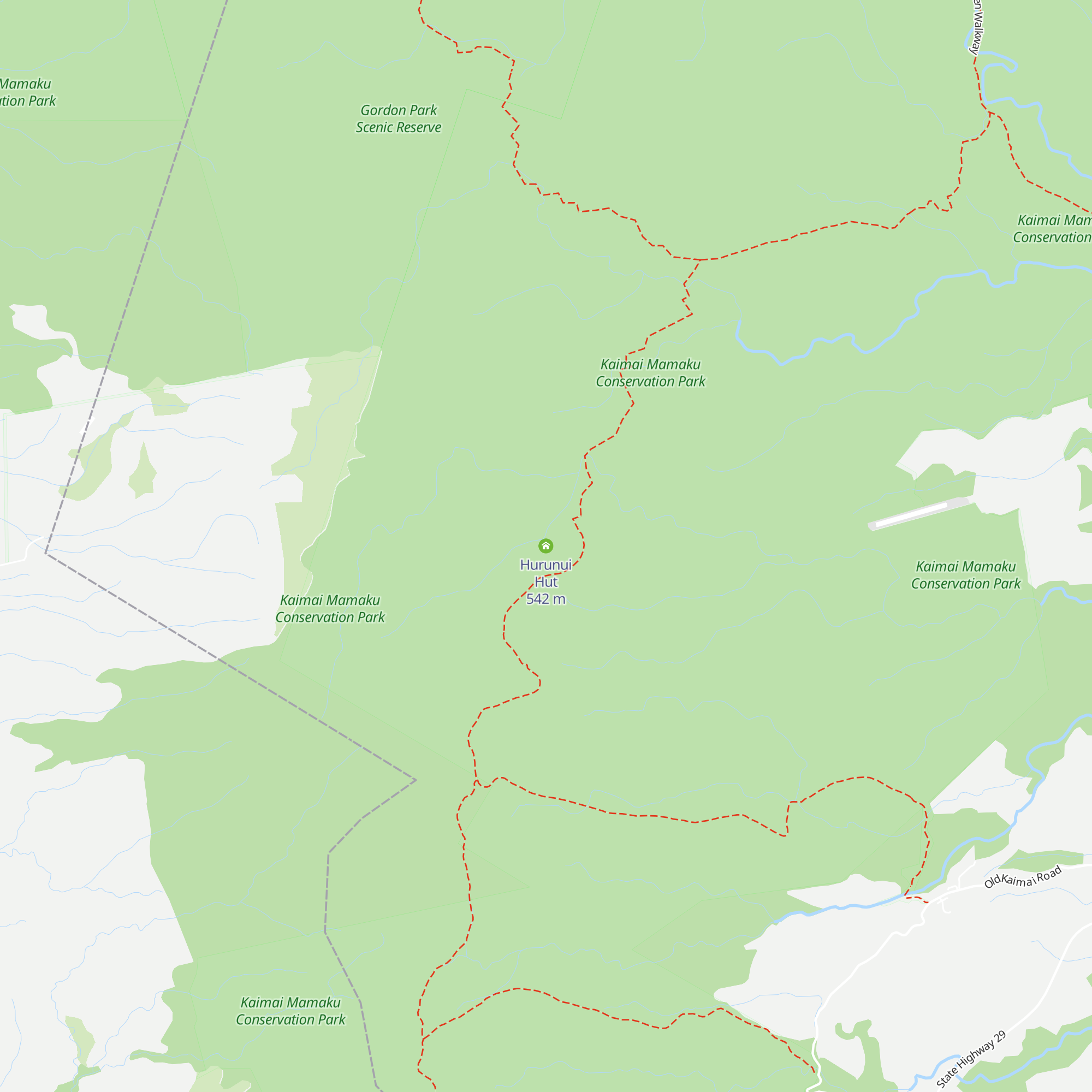 Hurunui Hut map