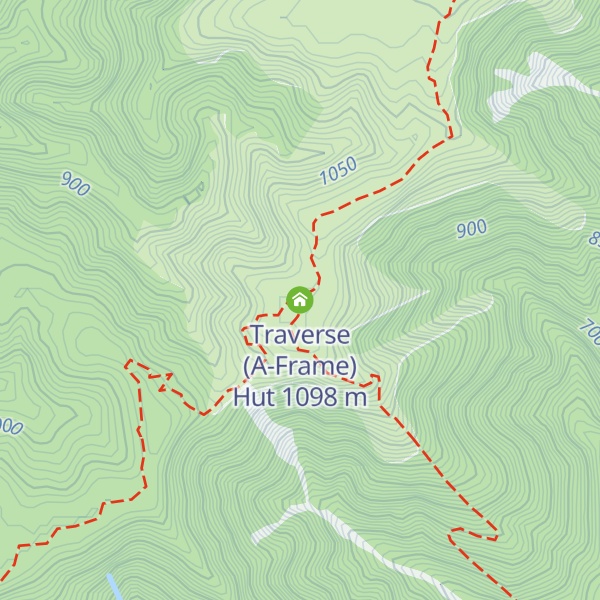Map of Traverse (A-Frame) Hut