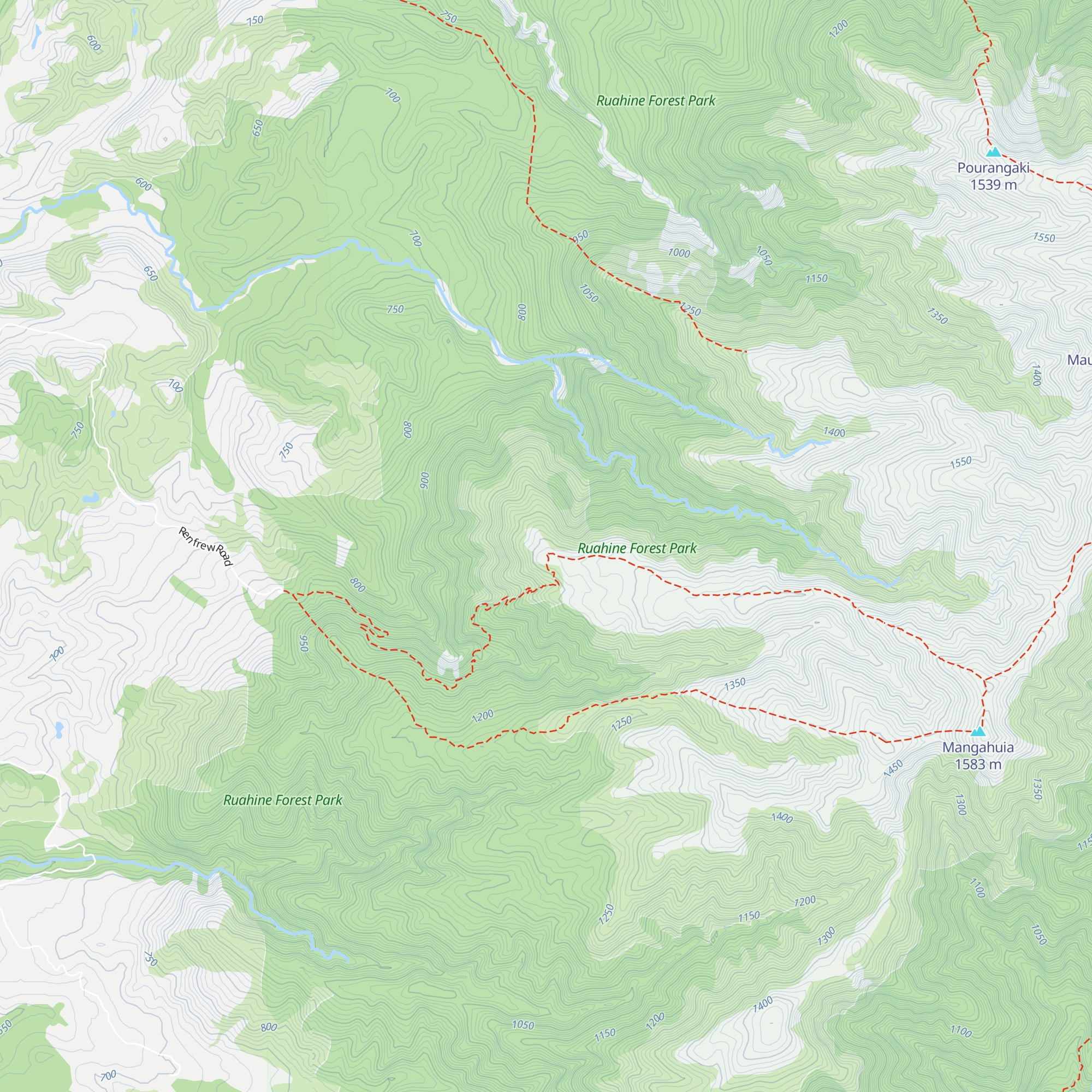 Rangiwahia Hut map