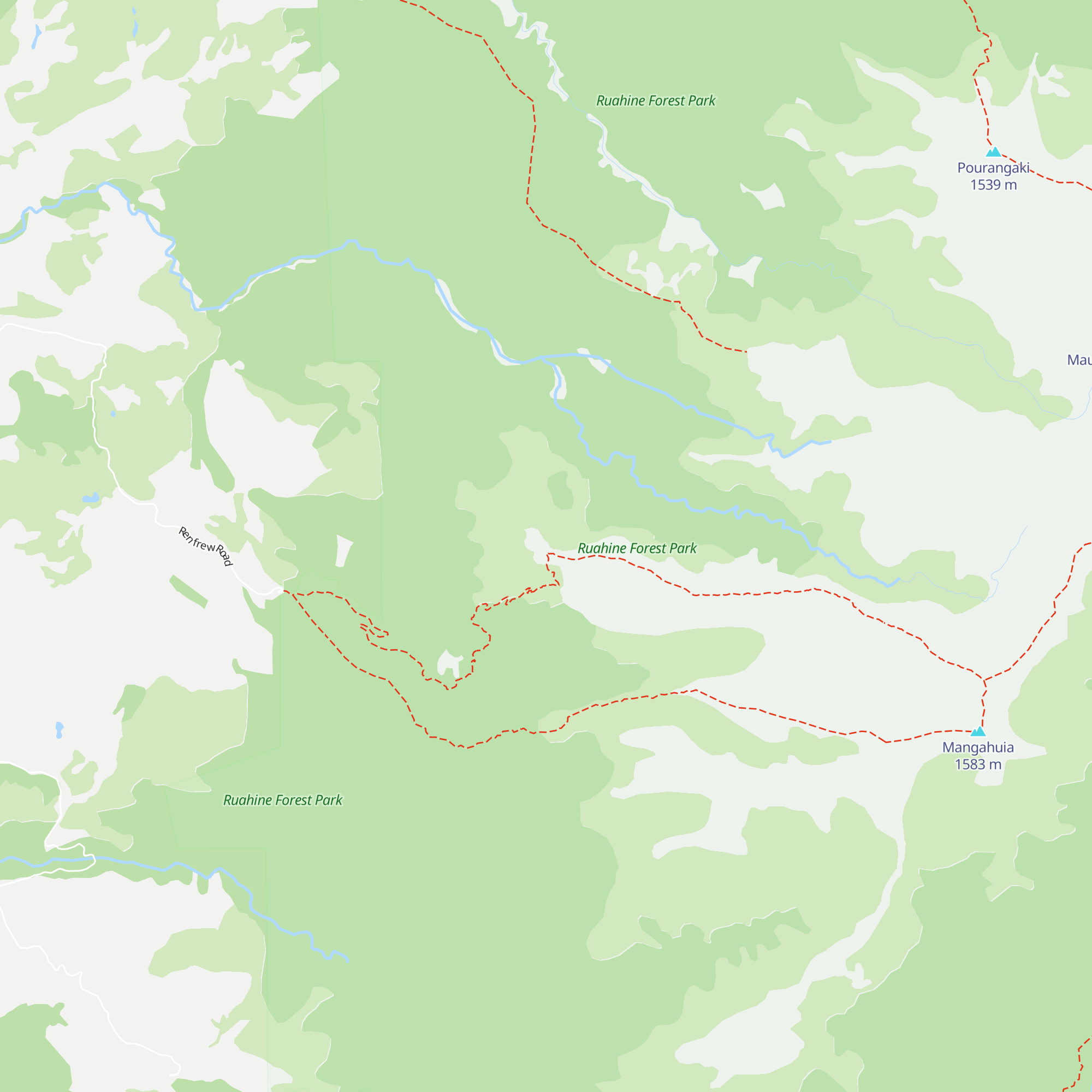 Rangiwahia Hut map