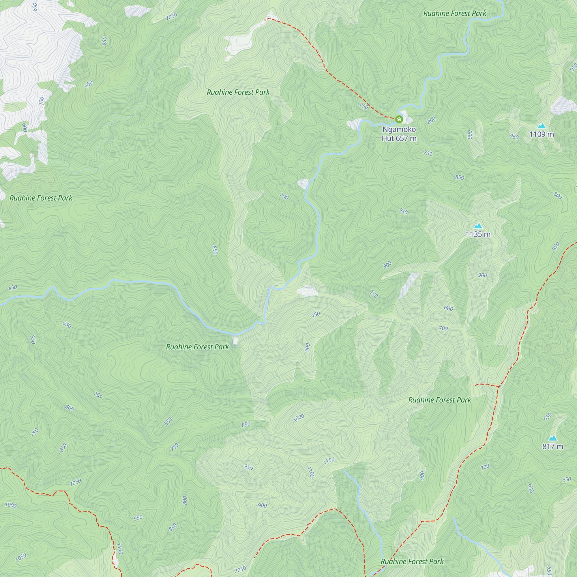 Mid Pohangina Hut map