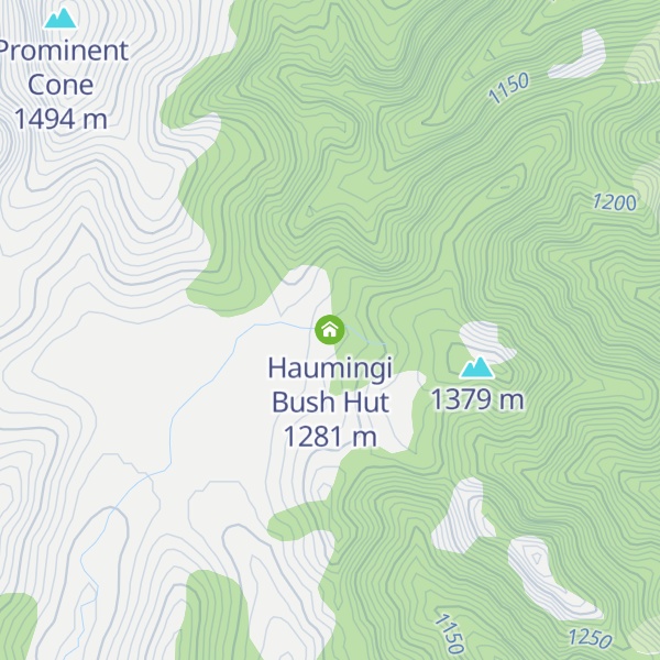 Map of Haumingi Bush Hut