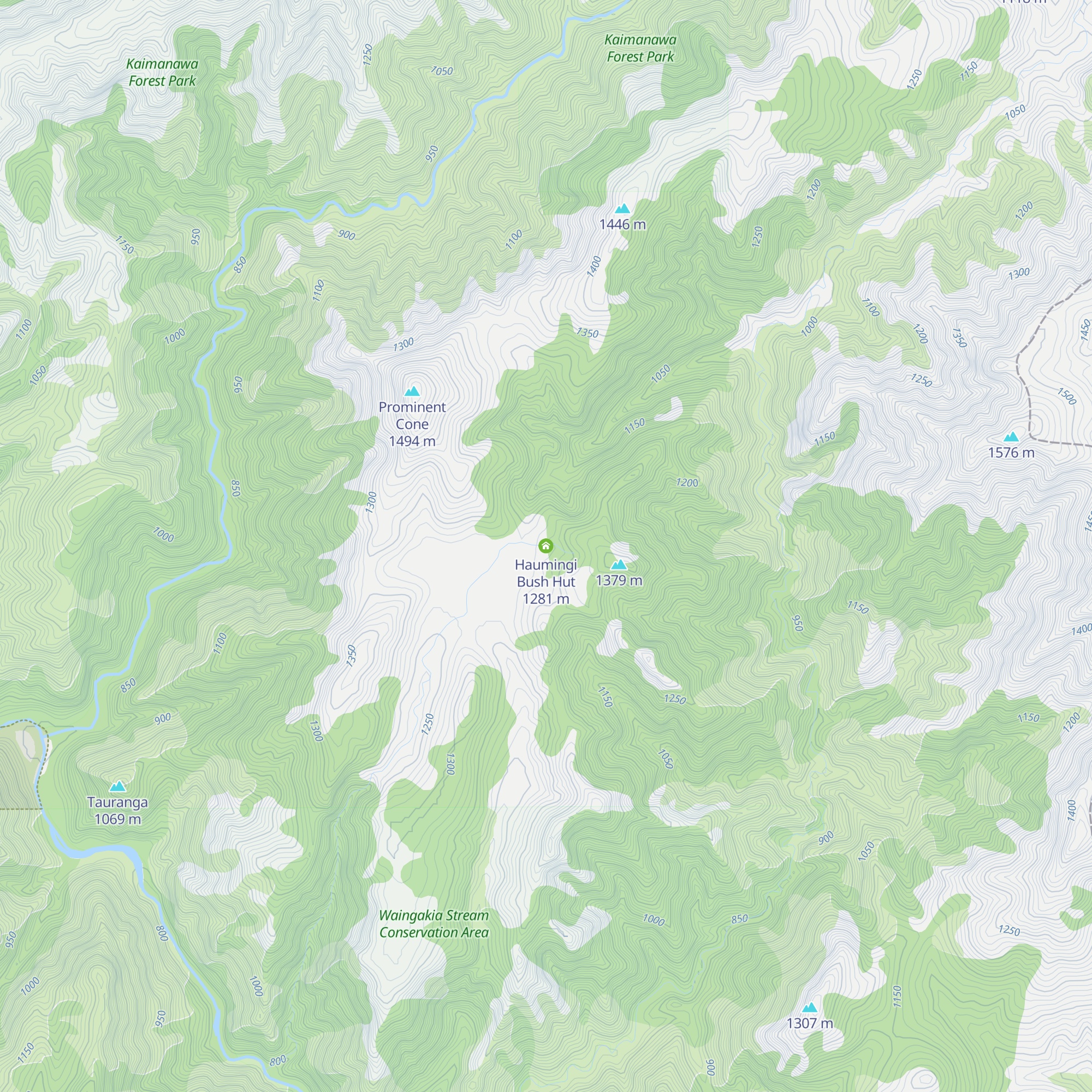 Haumingi Bush Hut map