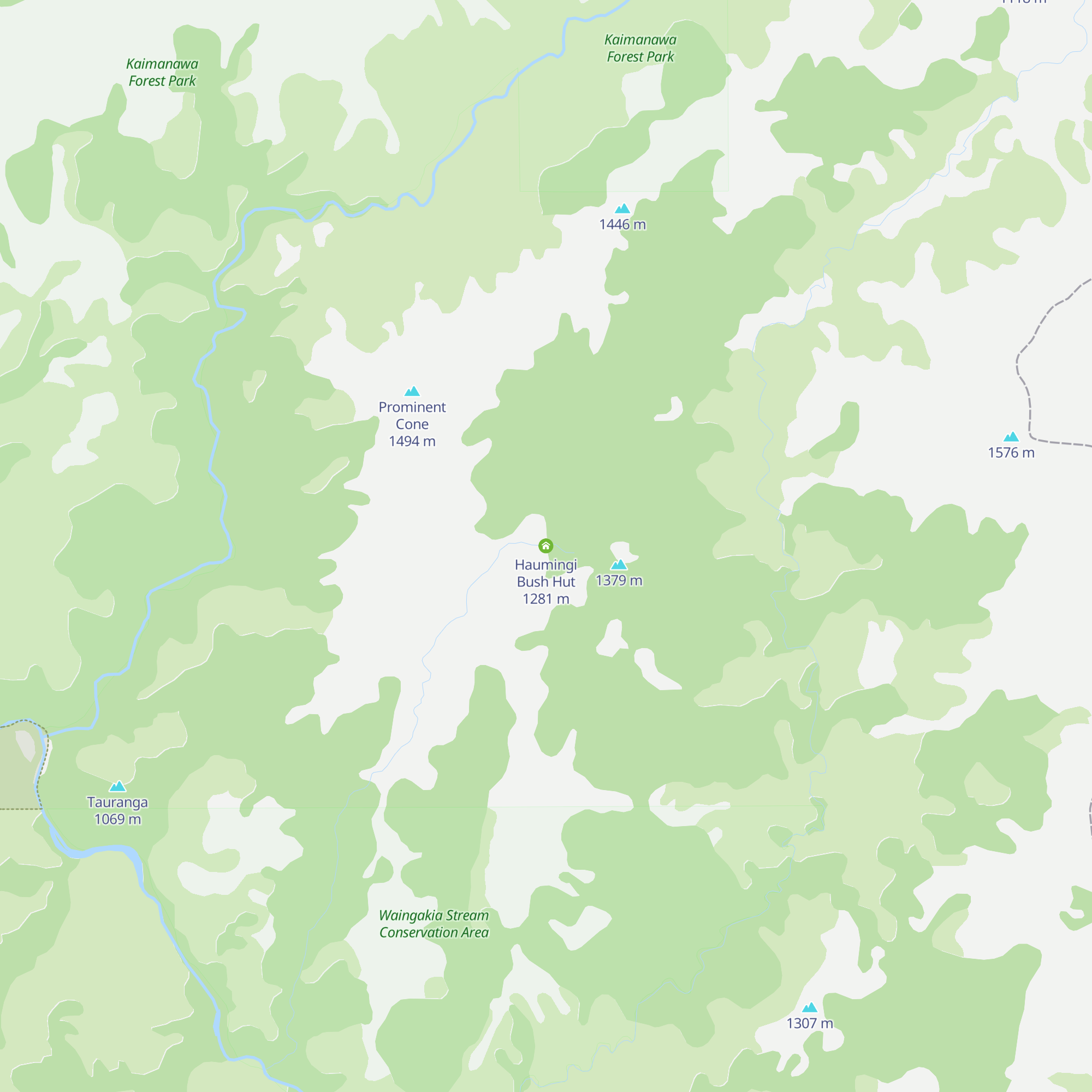 Haumingi Bush Hut map