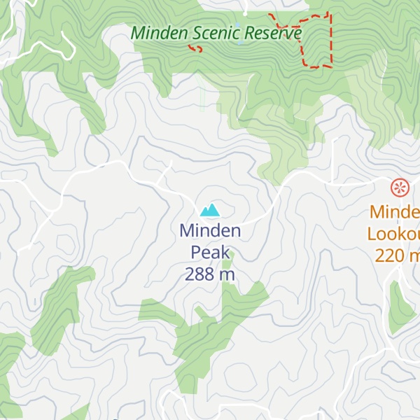 Map of Minden Peak