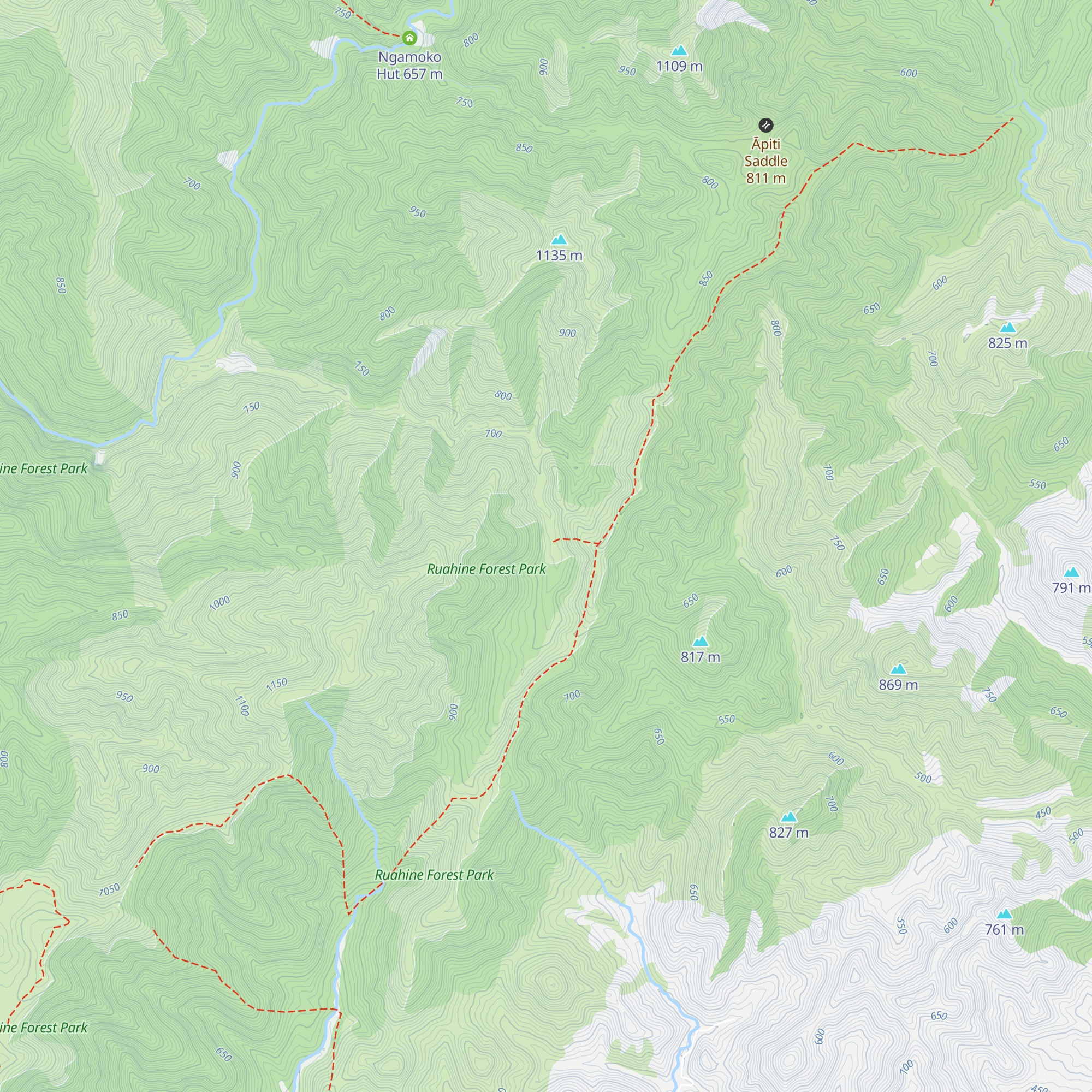 Cattle Creek Hut map